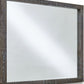 Townsend Solid Wood Beveled Glass Mirror in Gunmetal