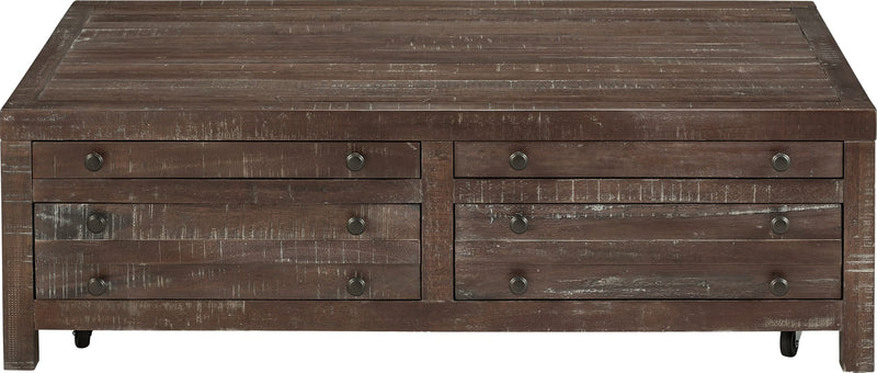 Townsend Solid Wood Castered Coffee Table in Java