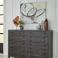 Townsend Solid Wood Eight Drawer Dresser in Gunmetal (2024)