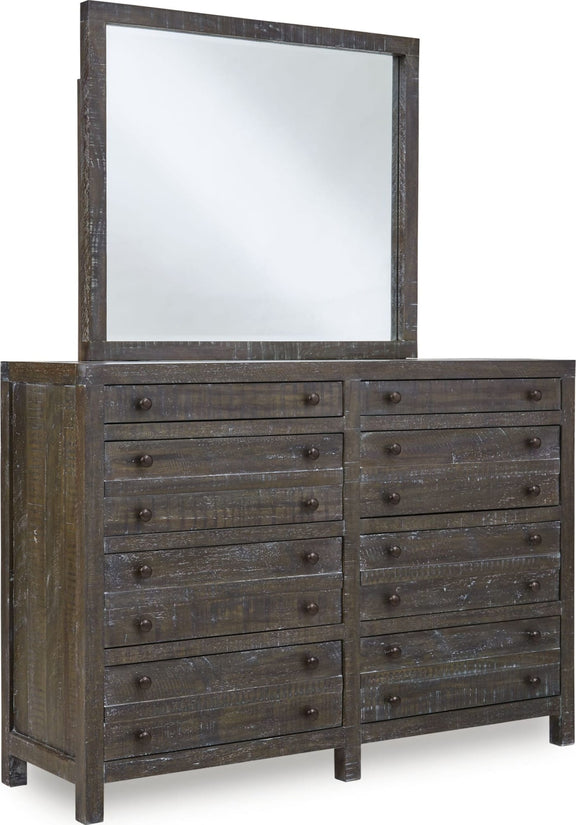 Townsend Solid Wood Eight Drawer Dresser in Gunmetal (2024)