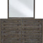 Townsend Solid Wood Eight Drawer Dresser in Gunmetal (2024)