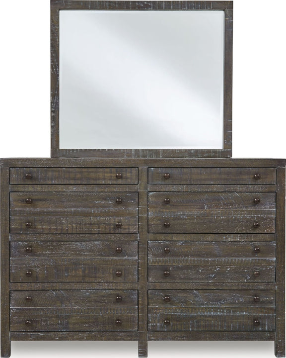 Townsend Solid Wood Eight Drawer Dresser in Gunmetal (2024)