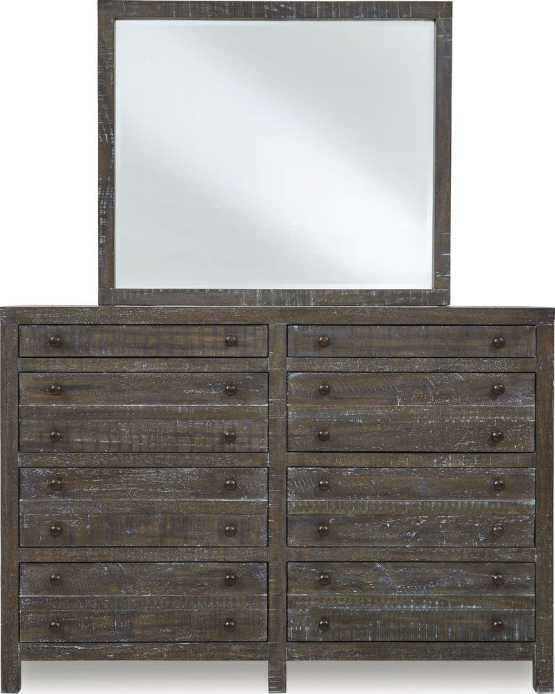 Townsend Solid Wood Eight Drawer Dresser in Gunmetal (2024)