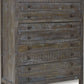 Townsend Solid Wood Five Drawer Chest in Gunmetal (2024)