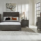 Townsend King-Size Solid Wood Low-Profile Bed in Gunmetal