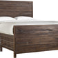 Townsend Queen-size Solid Wood Panel Bed in Java