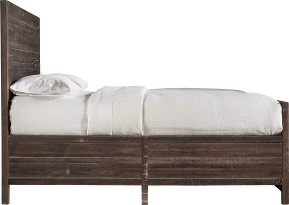 Townsend California King-size Solid Wood Panel Bed in Java