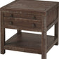 Townsend Solid Wood Side Table in Java