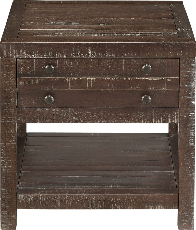 Townsend Solid Wood Side Table in Java