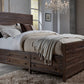 Townsend King-size Solid Wood Storage Bed in Java