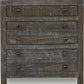 Townsend Solid Wood Three Drawer Nighstand in Gunmetal