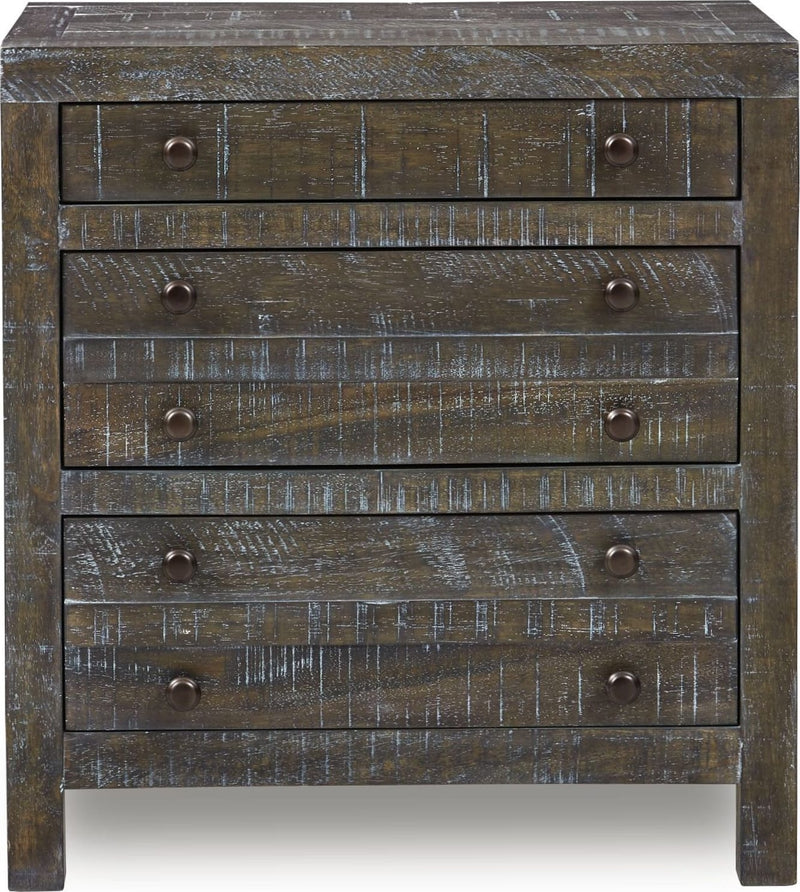 Townsend Solid Wood Three Drawer Nighstand in Gunmetal