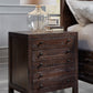 Townsend Three Drawer Solid Wood Nightstand in Java