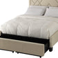 Vienne Full-size Nailhead Patterned Platform Storage Bed in Powder
