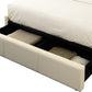 Vienne Full-size Nailhead Patterned Platform Storage Bed in Powder