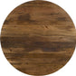 Virton Solid Wood Round Coffee Table in Smoked Brown