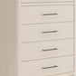 Wallen 5 Drawer Chest- Wht Snd