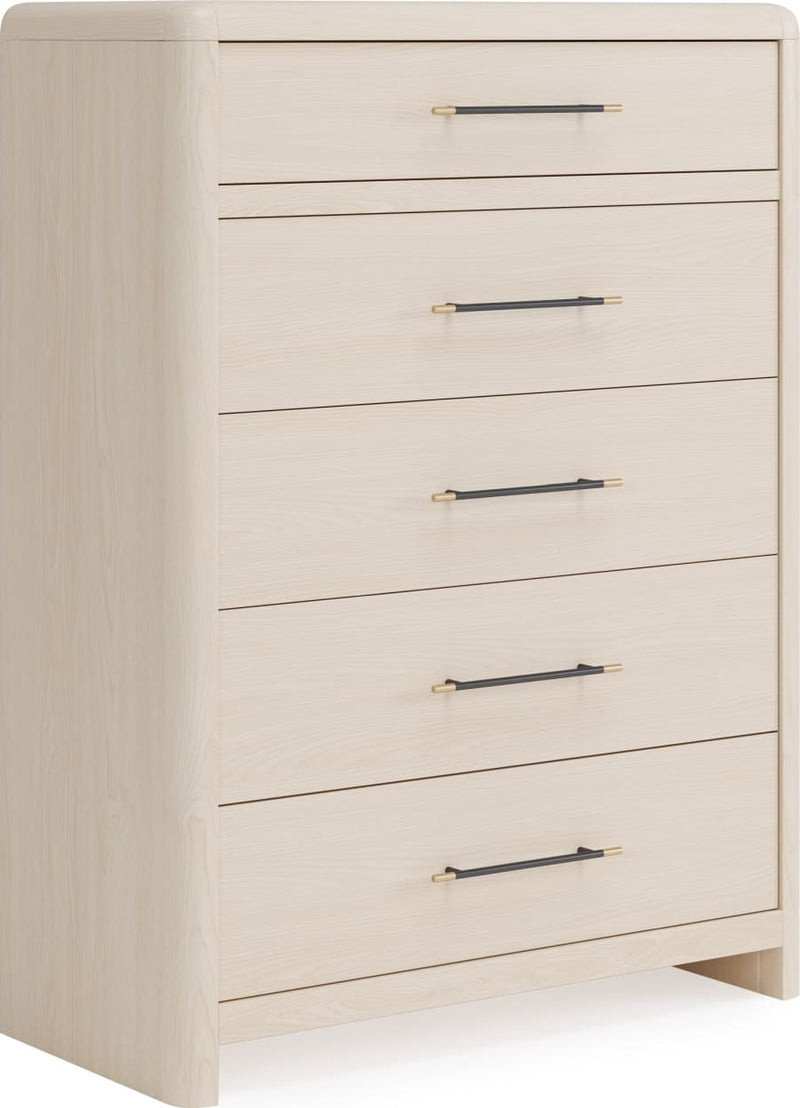 Wallen 5 Drawer Chest- Wht Snd