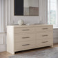 Wallen 6 Dwr Dresser- Wh Snd