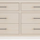 Wallen 6 Dwr Dresser- Wh Snd