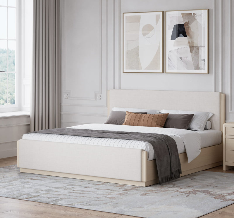 Wallen Uph Qn Bed - White Sand