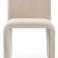 Winston Fully Upholstered Side chair in Sand Velvet