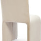 Winston Fully Upholstered Side chair in Sand Velvet