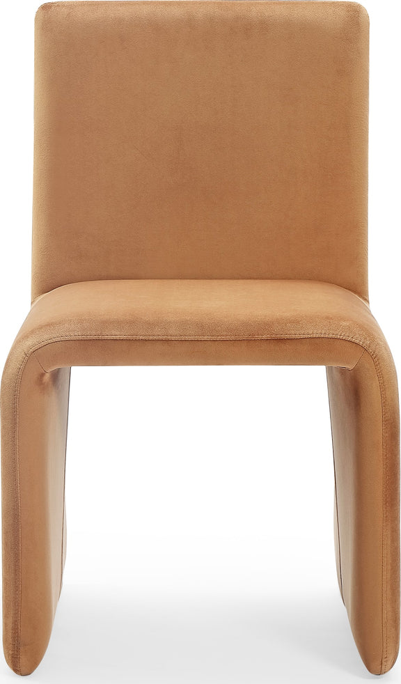 Winston Fully Upholstered Side chair in Whiskey Velvet