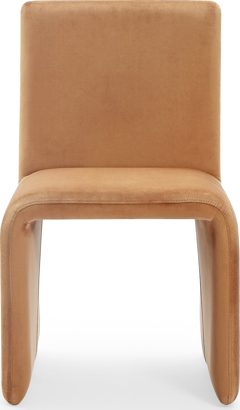 Winston Fully Upholstered Side chair in Whiskey Velvet