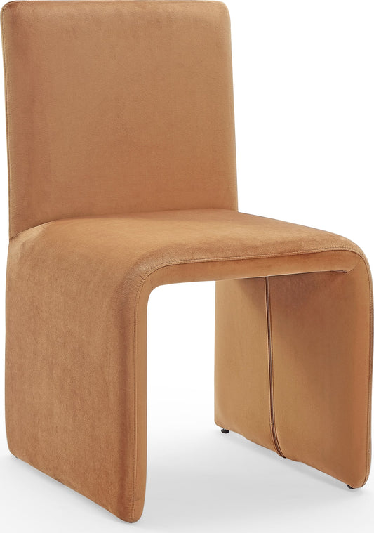 Winston Fully Upholstered Side chair in Whiskey Velvet