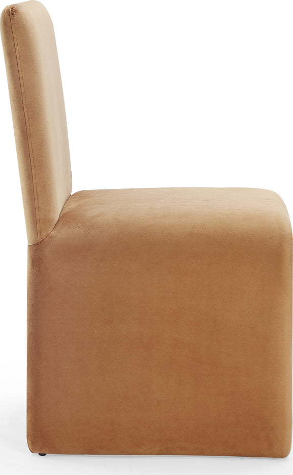 Winston Fully Upholstered Side chair in Whiskey Velvet