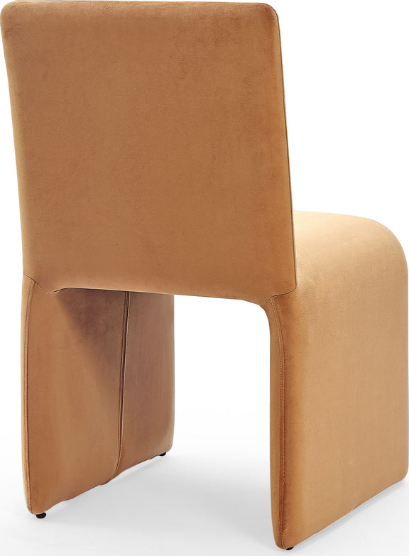Winston Fully Upholstered Side chair in Whiskey Velvet