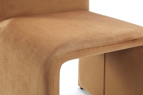 Winston Fully Upholstered Side chair in Whiskey Velvet