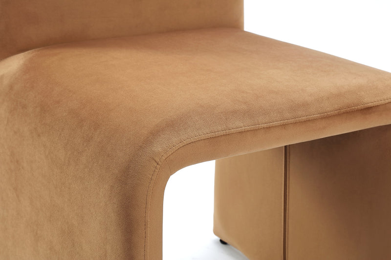 Winston Fully Upholstered Side chair in Whiskey Velvet