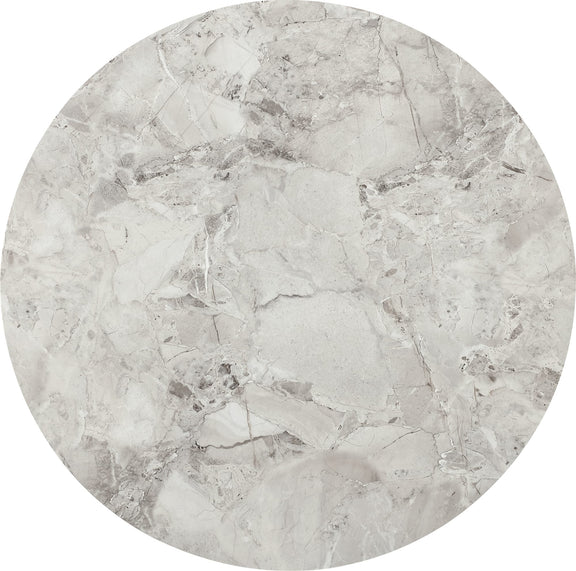 Winston Stone Top Metal Base Round Dining Table in Grigio