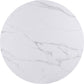 Winston Stone Top Metal Base Round Dining Table in Oat Milk and Champagne