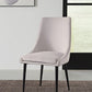 Winston Upholstered Metal Leg Dining Chair in Ash Grey and Black