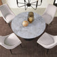 Winston Upholstered Metal Leg Dining Chair in Ash Grey and Black
