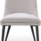 Winston Upholstered Metal Leg Dining Chair in Ash Grey and Black