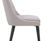 Winston Upholstered Metal Leg Dining Chair in Ash Grey and Black