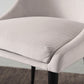 Winston Upholstered Metal Leg Dining Chair in Ash Grey and Black