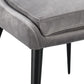 Winston Upholstered Metal Leg Dining Chair in Goose and Black