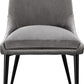 Winston Upholstered Metal Leg Dining Chair in Goose and Black
