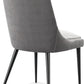 Winston Upholstered Metal Leg Dining Chair in Goose and Black