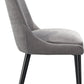 Winston Upholstered Metal Leg Dining Chair in Goose and Black