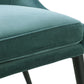 Winston Upholstered Metal Leg Dining Chair in Smoked Green and Black