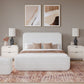 Wisteria King-size Upholstered Platform Bed in Frosty Corduroy