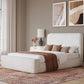 Wisteria Queen-size Upholstered Platform Bed in Frosty Corduroy