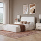 Wisteria King-size Upholstered Platform Bed in Frosty Corduroy