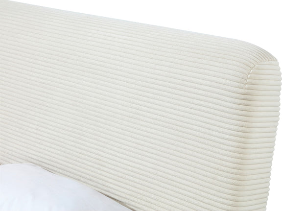 Wisteria California King-size Upholstered Platform Bed in Frosty Corduroy